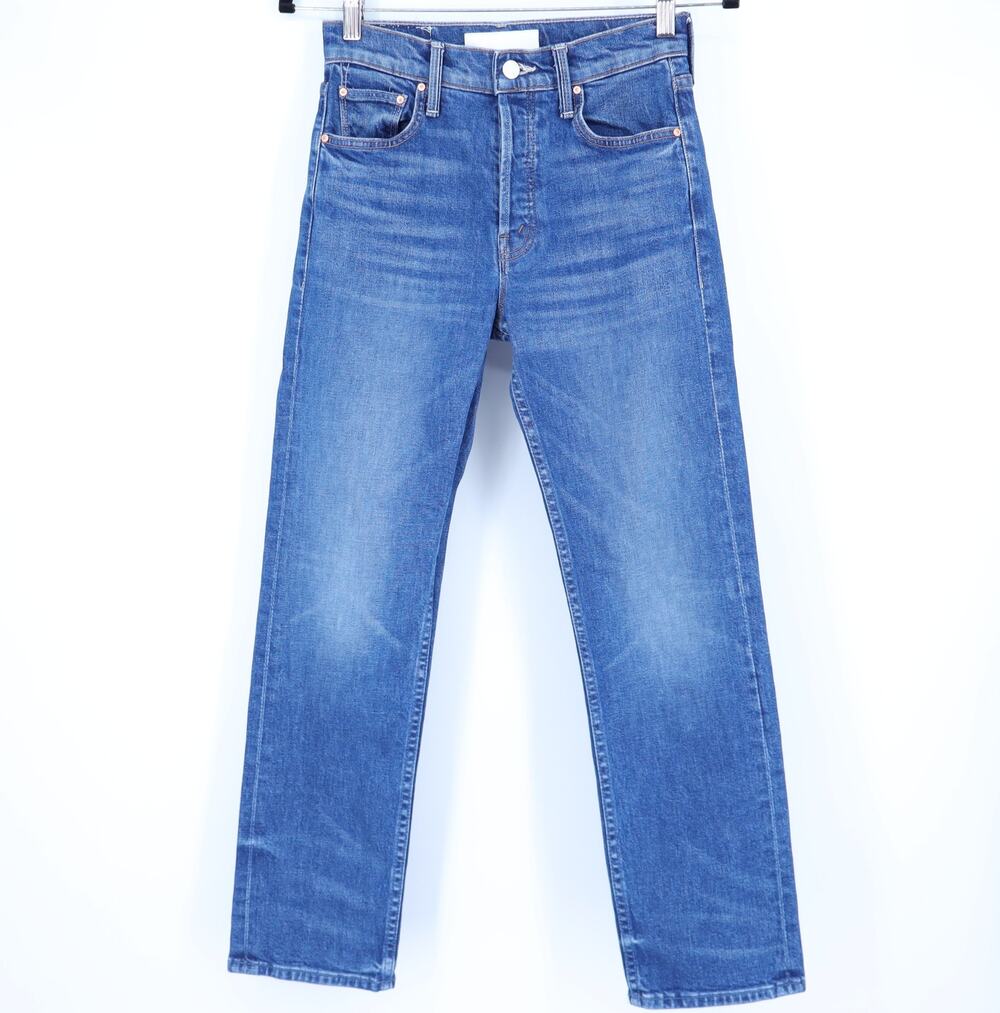 MOTHER The Tomcat Straight Ankle Jeans Rugby Rodeo Blue Women's 25